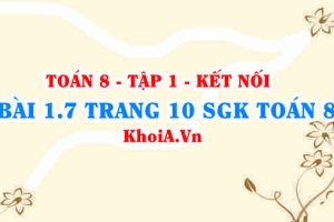 Bài 1.7 trang 10 SGK Toán 8 tập 1 Kết nối tri thức